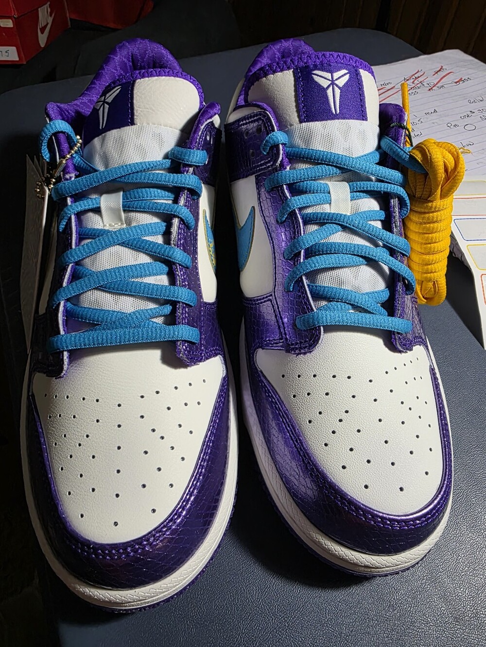 Nike Kobe Dunk Low " Draft Day" Size 10m Sneakers White Purple Blue